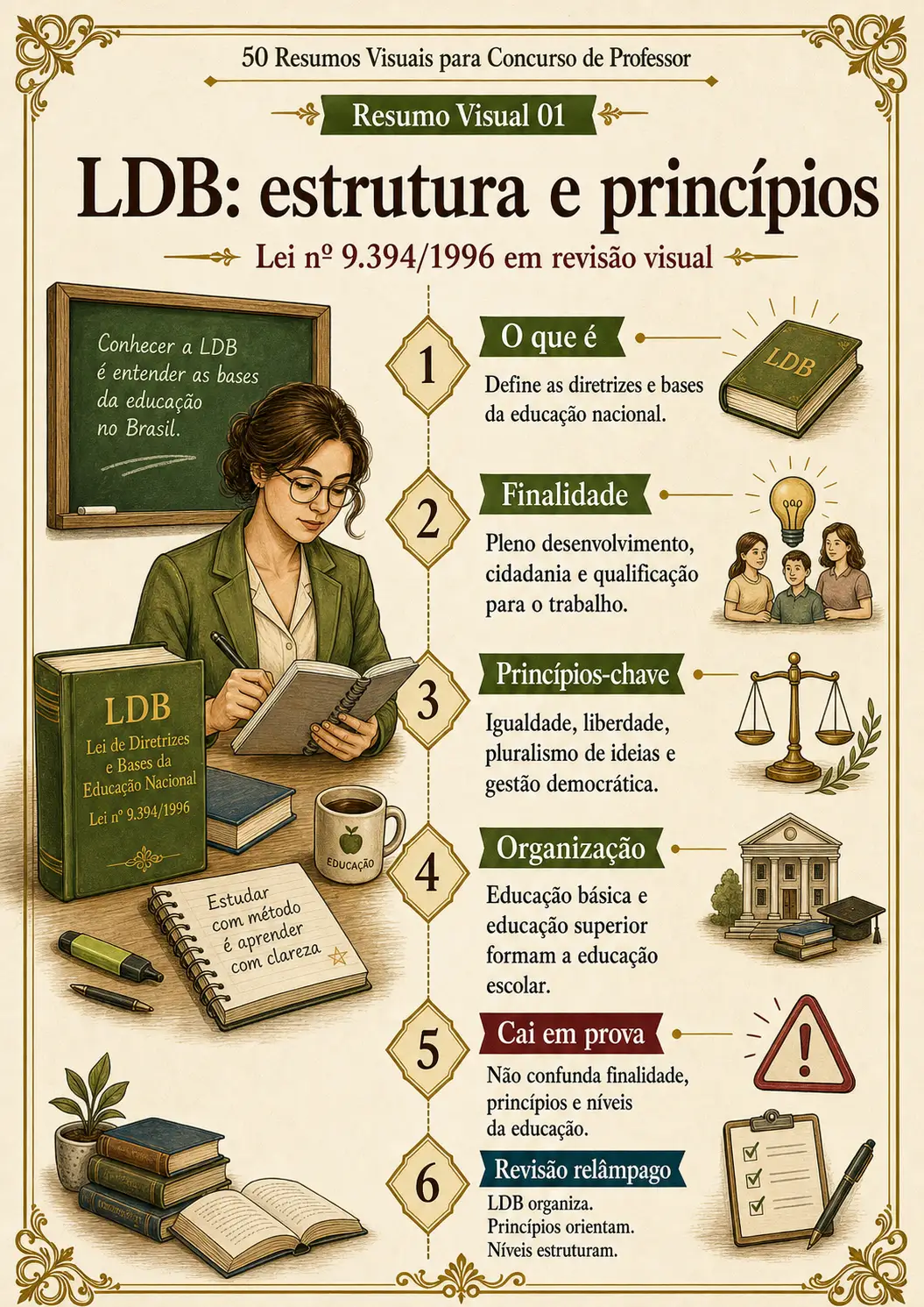 Prévia de resumo visual para concurso de professor 05