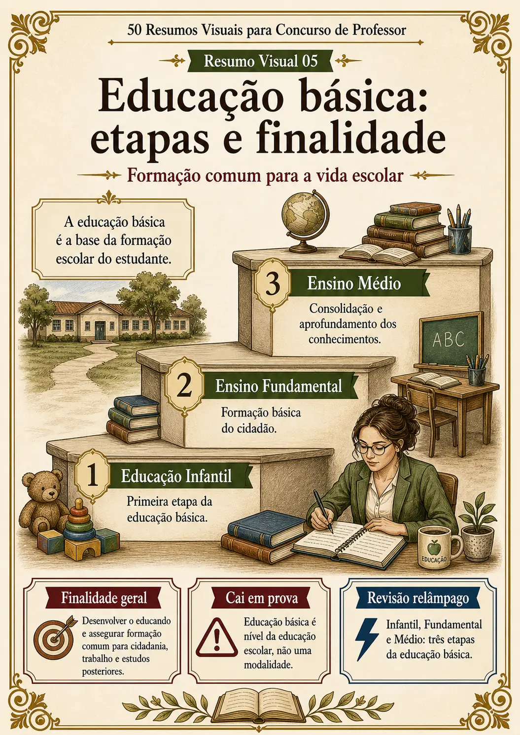 Prévia de resumo visual para concurso de professor 06