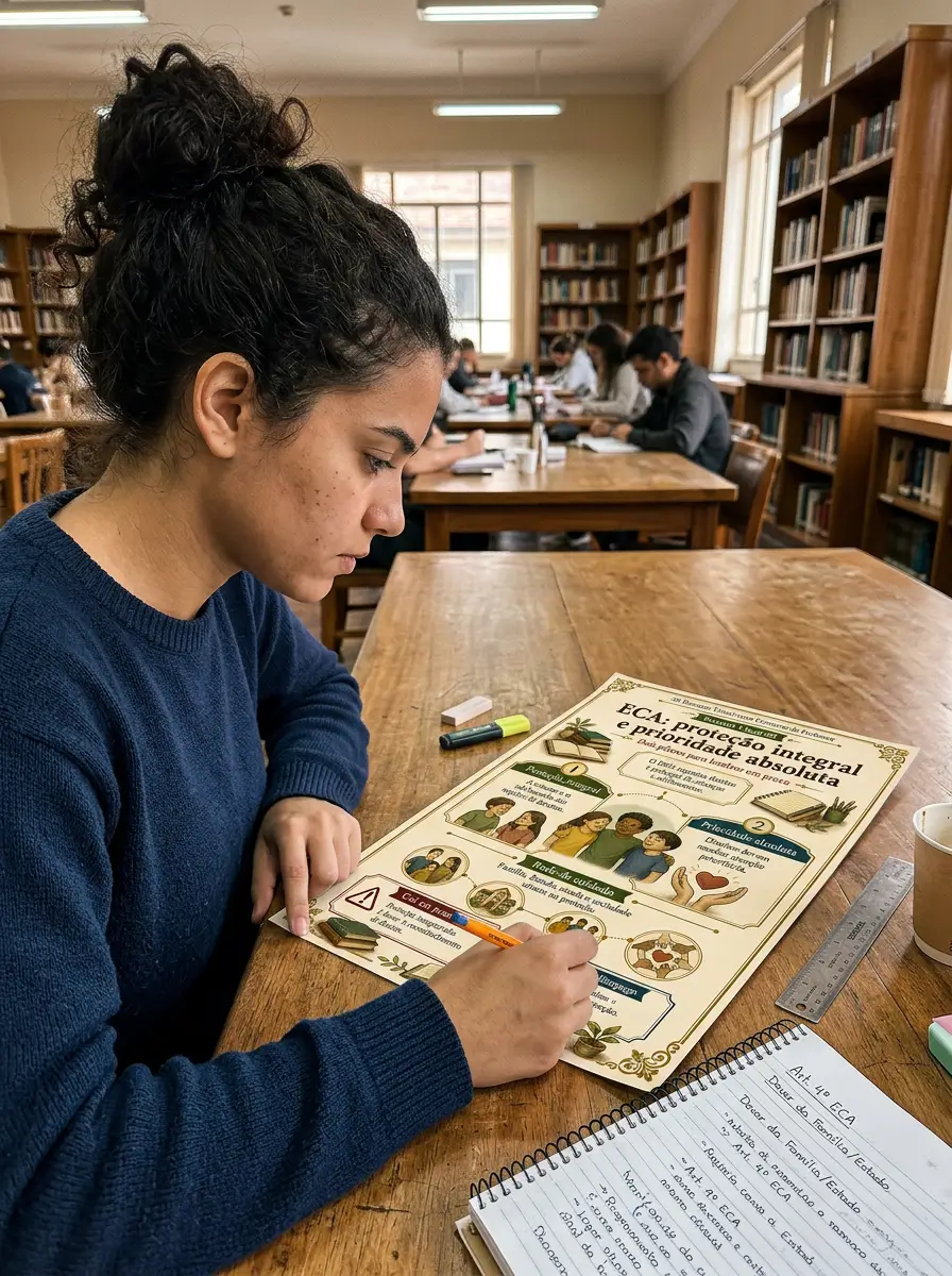 Pessoa estudando com 50 Resumos Visuais para Concurso de Professor 05